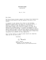 White House Response to UW Dean Frumkin regarding CIA Vaccine Campaigns